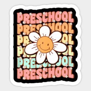 Groovy Preschool Cute Back To School First Day of Pre K Sticker